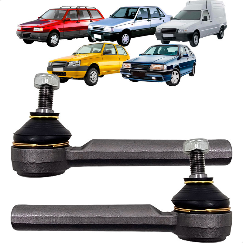 Par Terminal Direção Hidráulica Mecânica Fiat Elba Fiorino Premio Uno Tempra 1991 A 2013