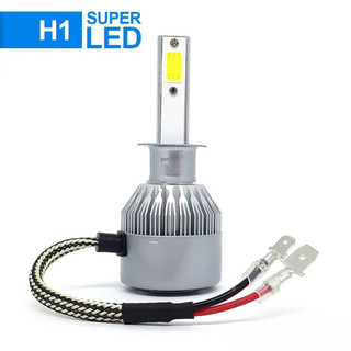 Par de Lâmpadas Led Farol C6 H1 Luz Branco Frio