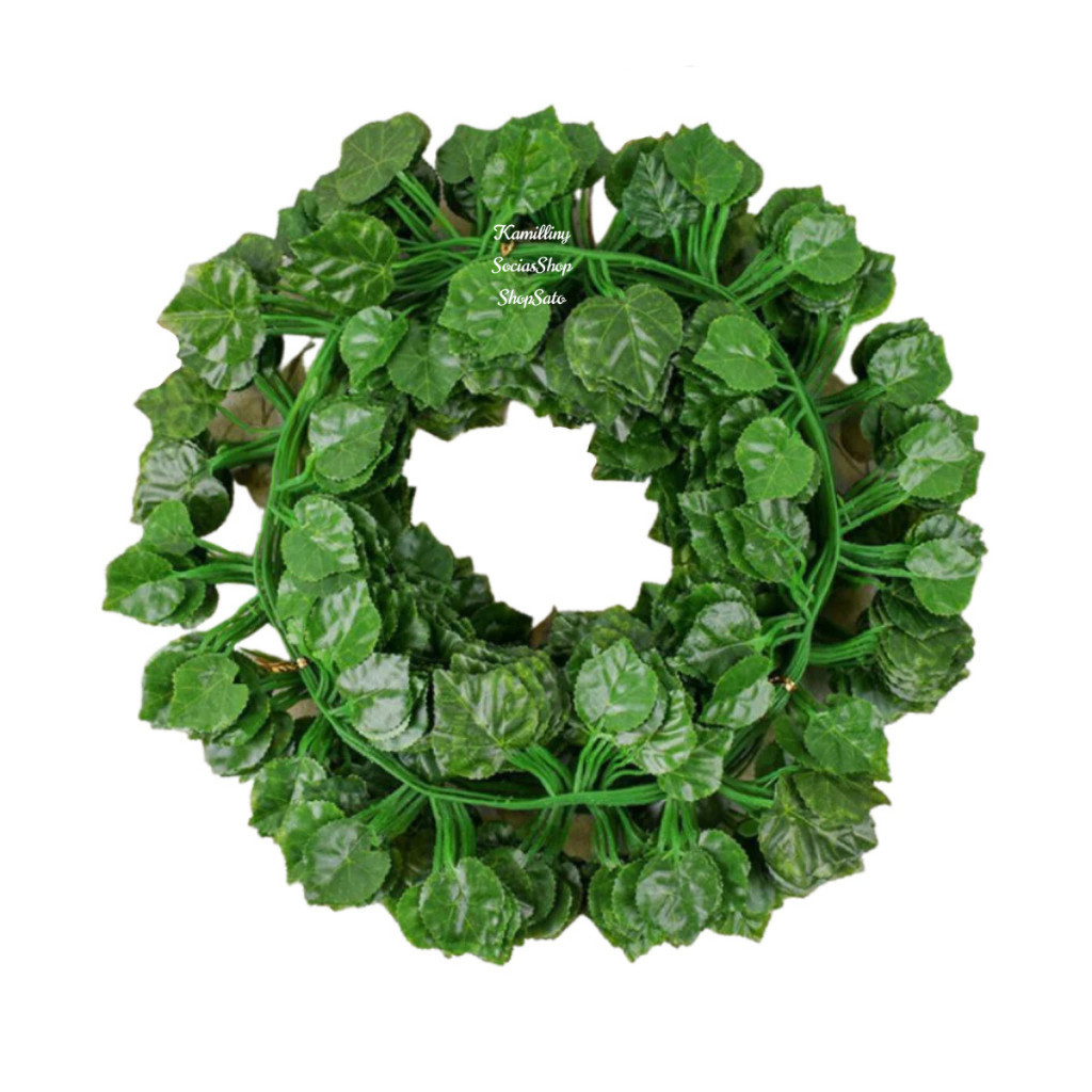 6 Metros Folha de Uva Folhas Pequenas Folhagem Verde Planta Artificial Pendente Trepadeira = 3 Fios Decoração Pendente