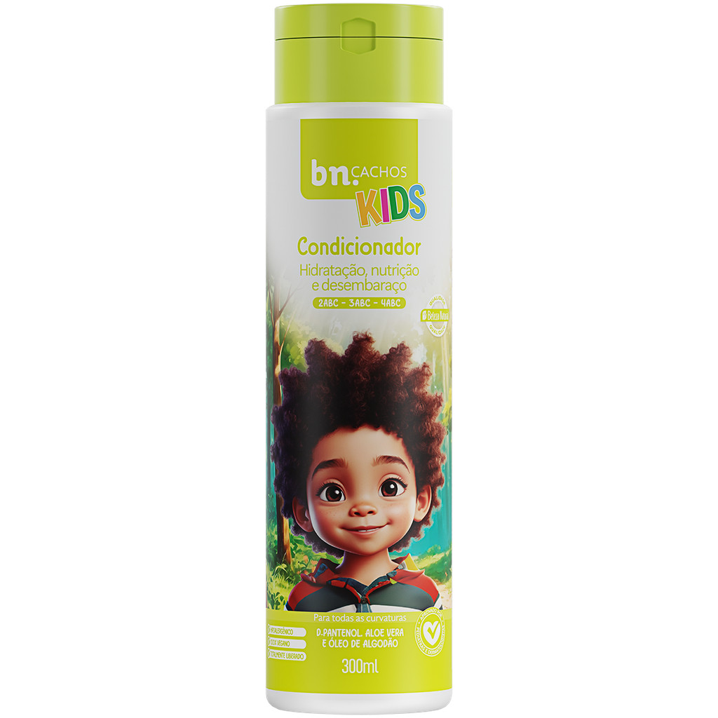 Condicionador Beleza Natural Linha Cachos Kids 300ml bn.Cachos em Oferta na Shopee