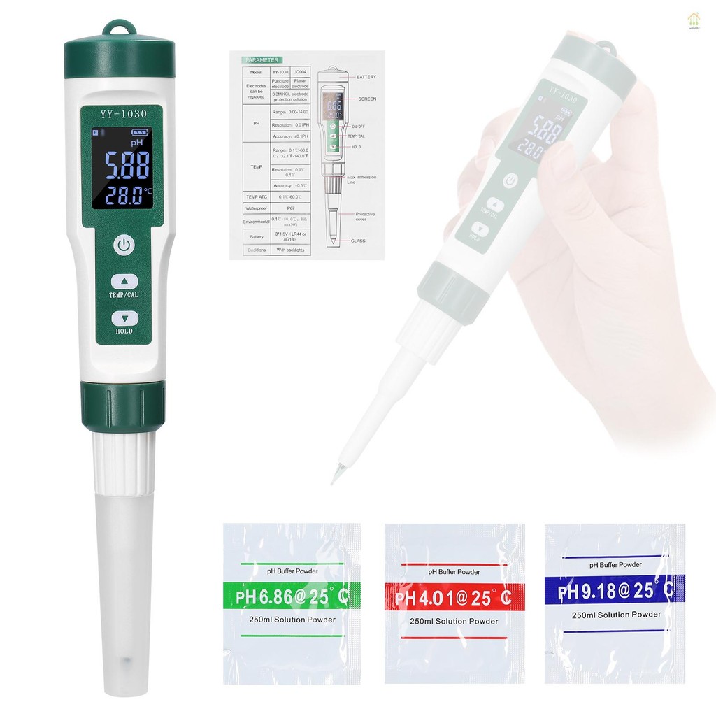 YY-1030 Display Digital Medidor De PH De Comida Para Bebê Massa Alcalinômetro Queijo Cosméticos Detector Matriz De Solo
