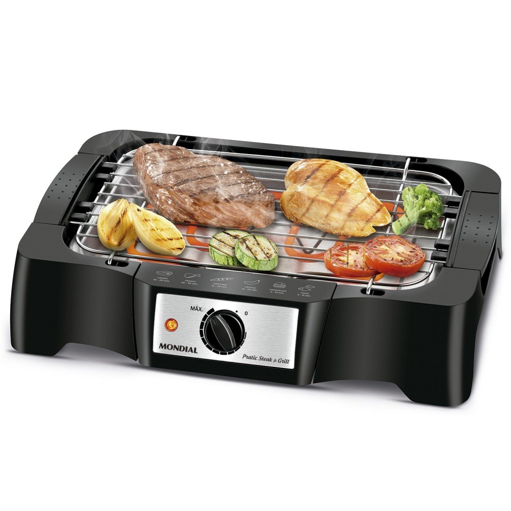 Churrasqueira elétrica portátil 1.200 watts Pratic Steak & Grill - CH-07 - Mondial - Home & Living