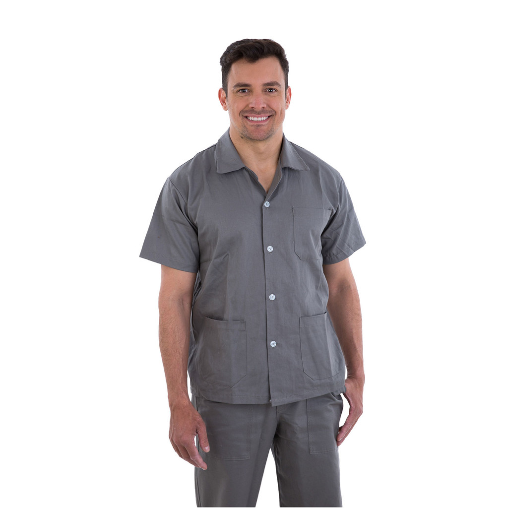 Uniforme Brim Pesado 100% Algodão Calça e Jaleco c Obra Mecânico Pintor Limpeza Serviços Gerais