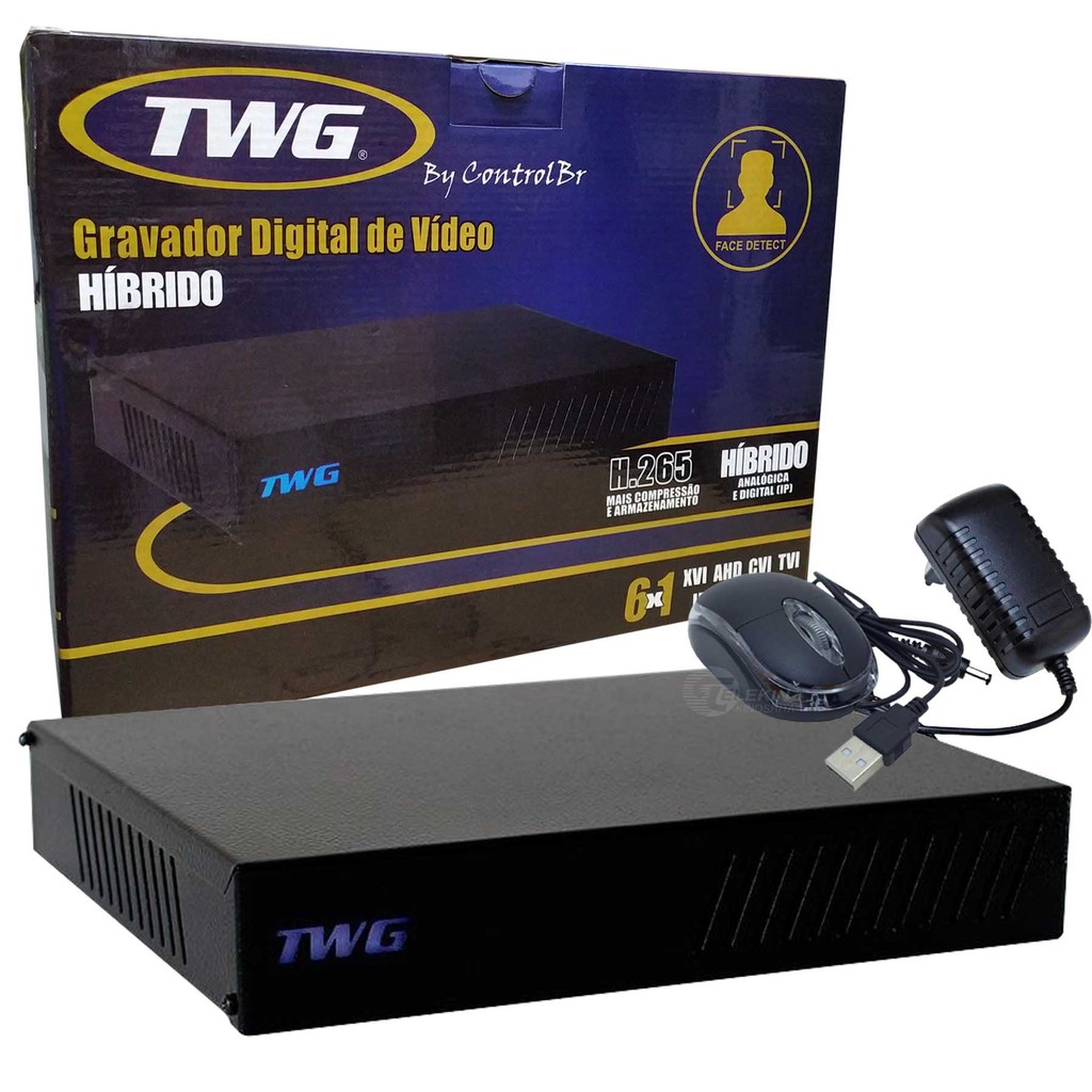 Gravador Dvr Full Hd Hibrido Ip 6x1 Face Detect 1080p