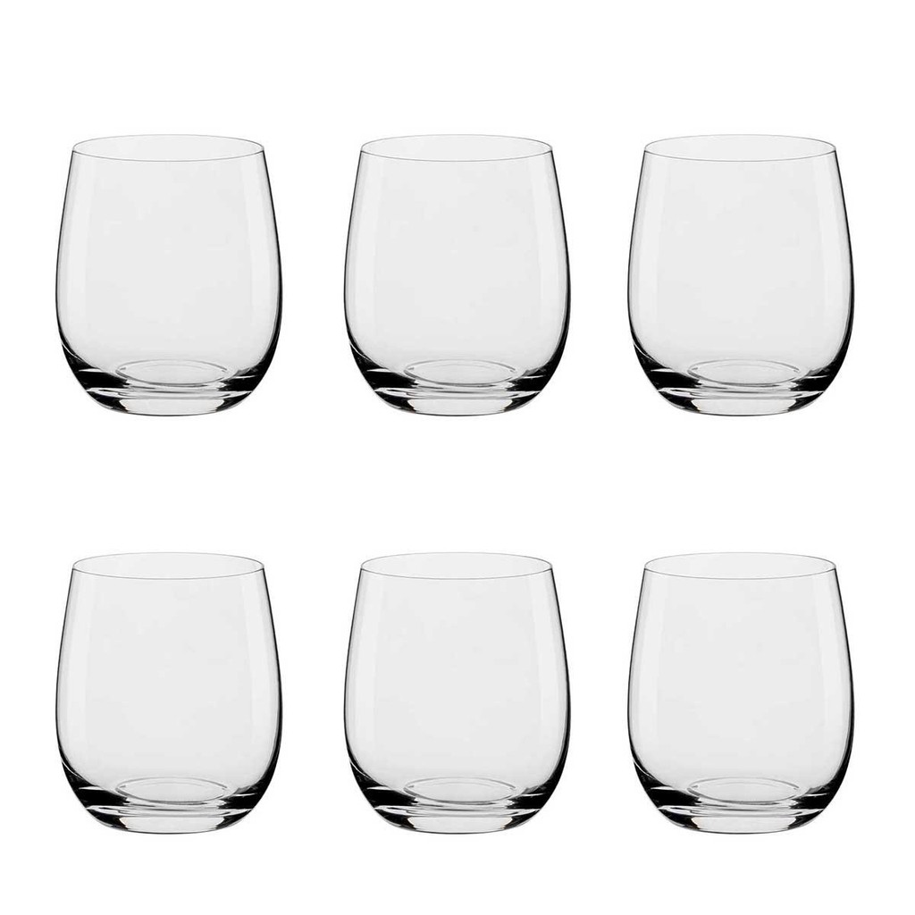 Jogo de 6 Copos de Cristal Para Suco 360 Ml Classic