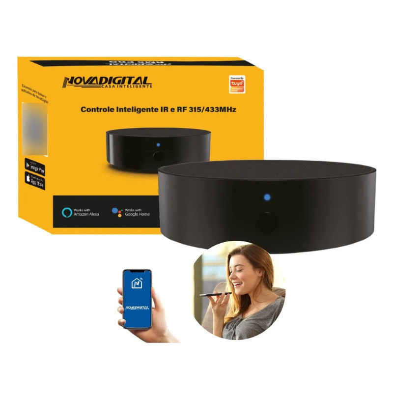 Kit Controle Universal Inteligente RM6 PRO IR/RF Wi-Fi Tuya Smart Life Alexa Google