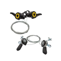 Alavancas Câmbio 18V Paco Nylon/Alumínio Preto 3x6 Marchas