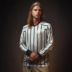 Camisa Corinthians CP Offwhite Listras Manga Longa Masculina Oficial