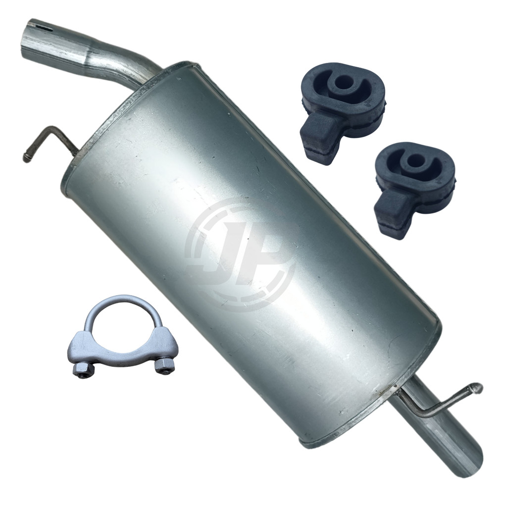 Kit Escapamento Silencioso Traseiro Ford Ka Zetec 1.0 8v 1999 2000 2001 2002 2003 2004 2005 2006 2007 + Fixadores