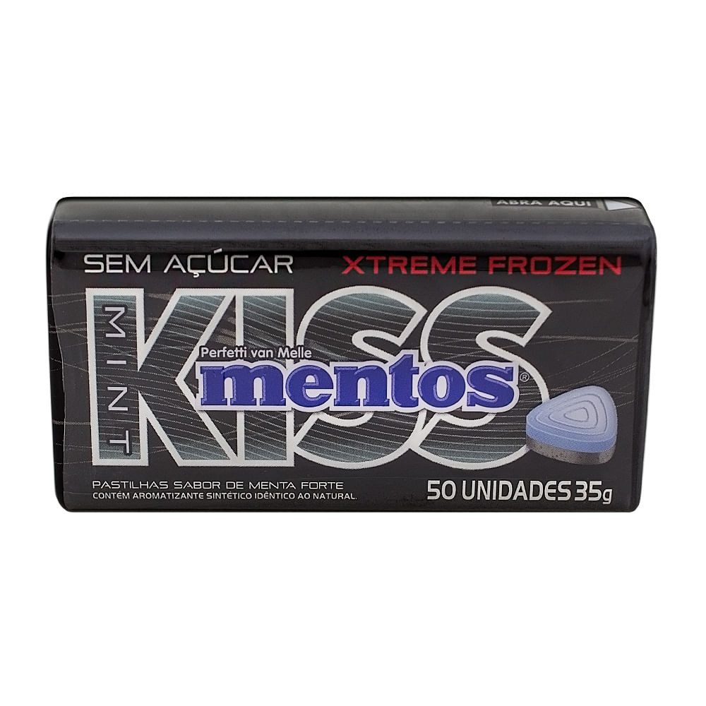 Balas Mentos Kiss Xtreme Frozen Sabor Menta Forte sem Açúcar com 35g - Food & Beverages