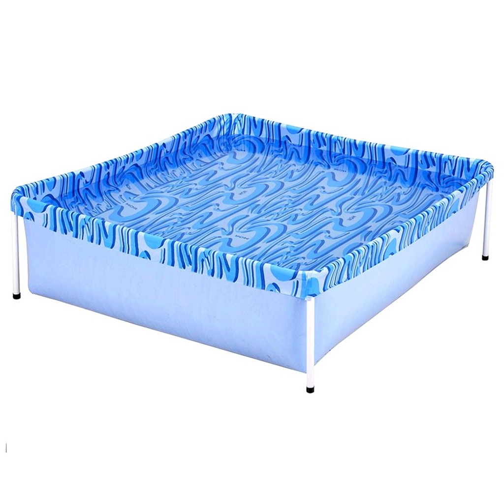 Piscina Infantil Quadrada Estrutural PVC 400 Litros - Mor em Oferta na Shopee