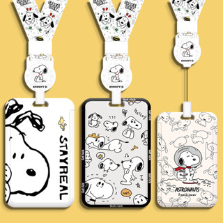 Volta às Aulas Porta-cartões Snoopy Rígido com Cordão Retrátil para Cartão de Identificação/Ônibus. em Oferta na Shopee