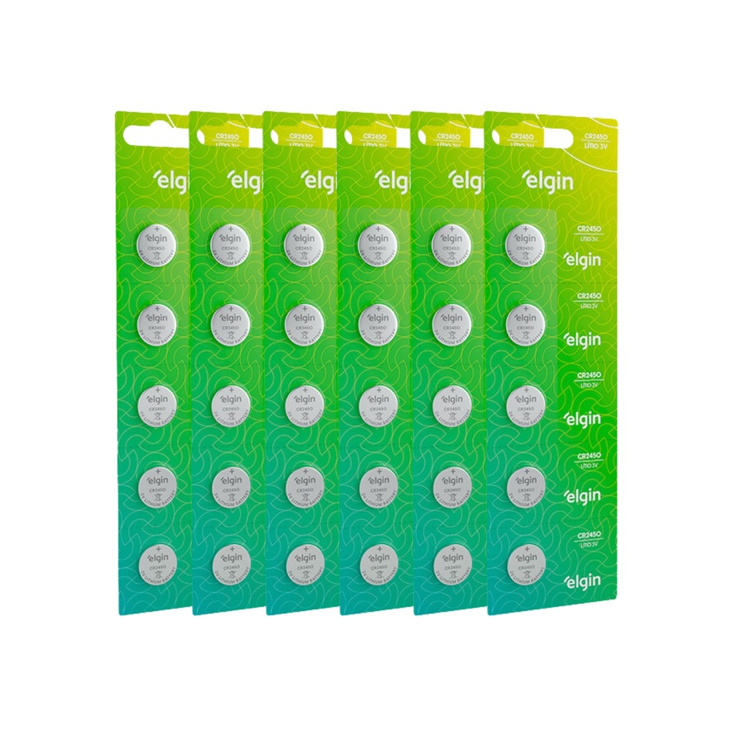 Kit 30 Baterias Pilha Moeda Cr2450 6 Cartela Brinquedo Elgin em Oferta na Shopee