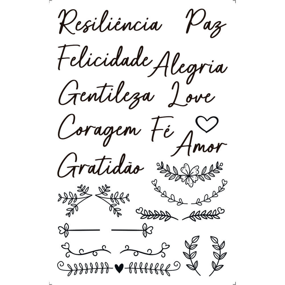 Transfer de Imagem Litoarte 9,8x15cm TIS-083 Palavras e Arabescos em Oferta na Shopee