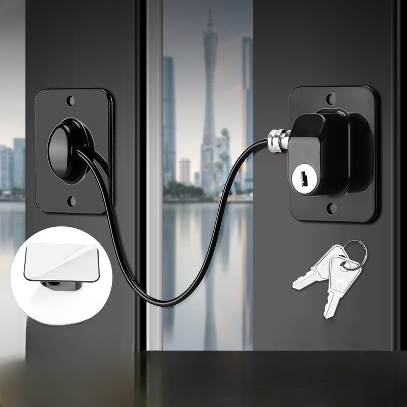 Trava Tranca Com Chave/Com Senha para Geladeira Freezer Porta Janela Gaveta Não Precisa Furar