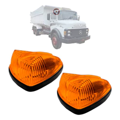 Par Lanterna de Teto Delimitadora Âmbar Mercedes-Benz Mb 608 708 709 1113 1983 Caminhão Antigo