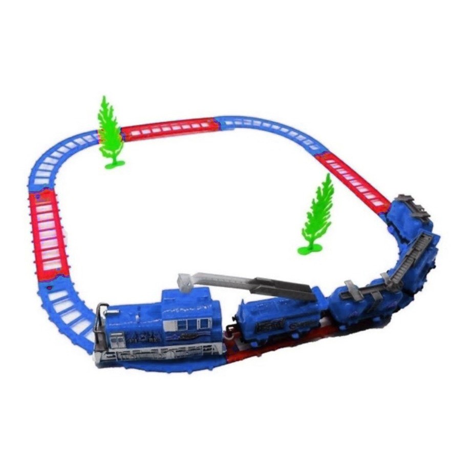 Trenzinho Ferrorama Real Train com 13 Peças – Brinquedo Educativo Infantil a Pilha para Meninos e Meninas - WellKids