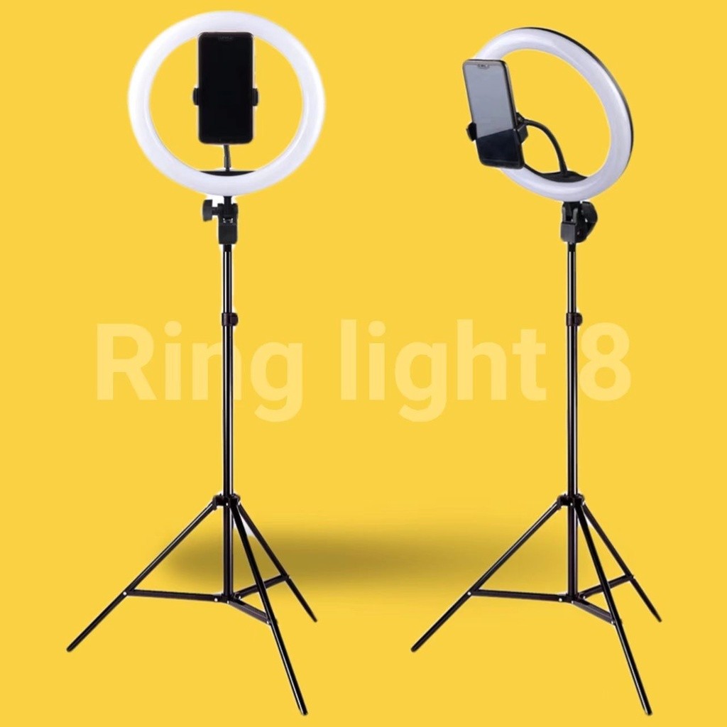 Ring Light Iluminador 8 Polegadas Com Tripé De 2.10 Metro ALEX