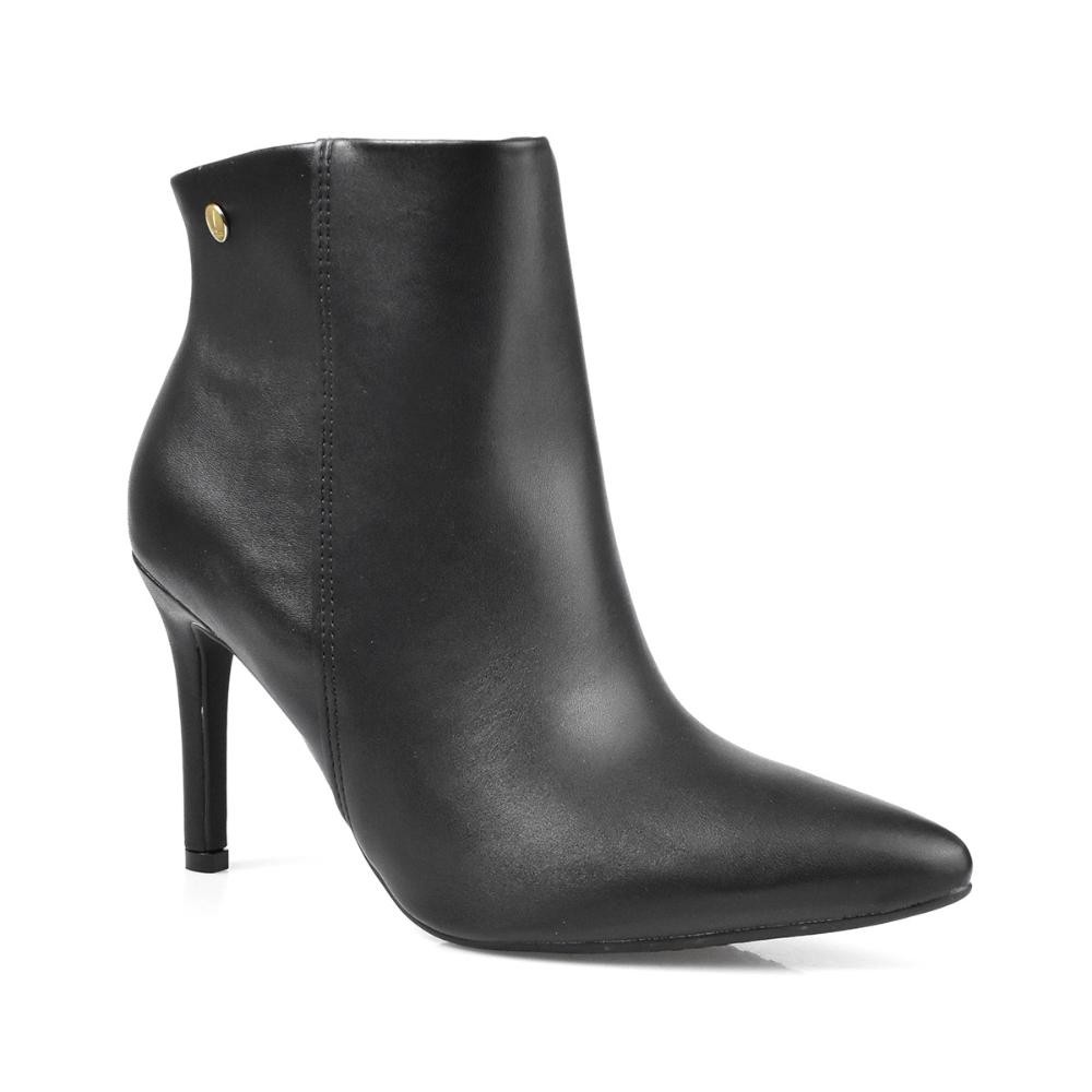 Bota Feminina Vizzano Preta Bico Fino Sintético em Oferta na Shopee