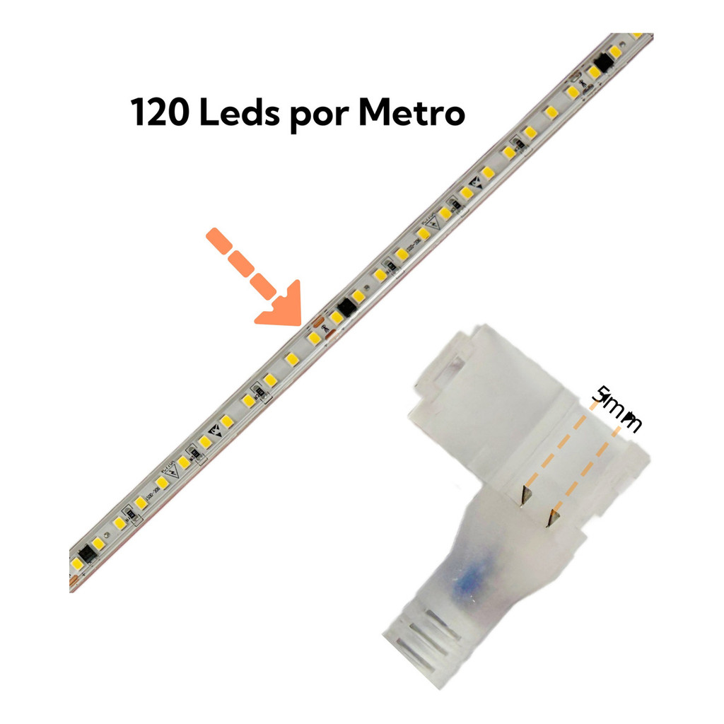 Kit 10 Rabicho Para Fita Led Direta 120 Leds/m 110v Ou 220v — imagem 2 de 2