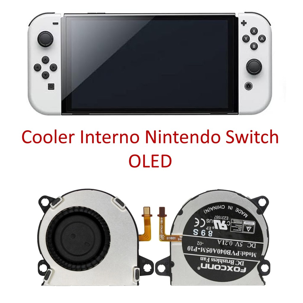 Cooler Fan Refrigerador Reparo Interno Para Nintendo Switch OLED / FOXCONN - PVB040A05M-P10