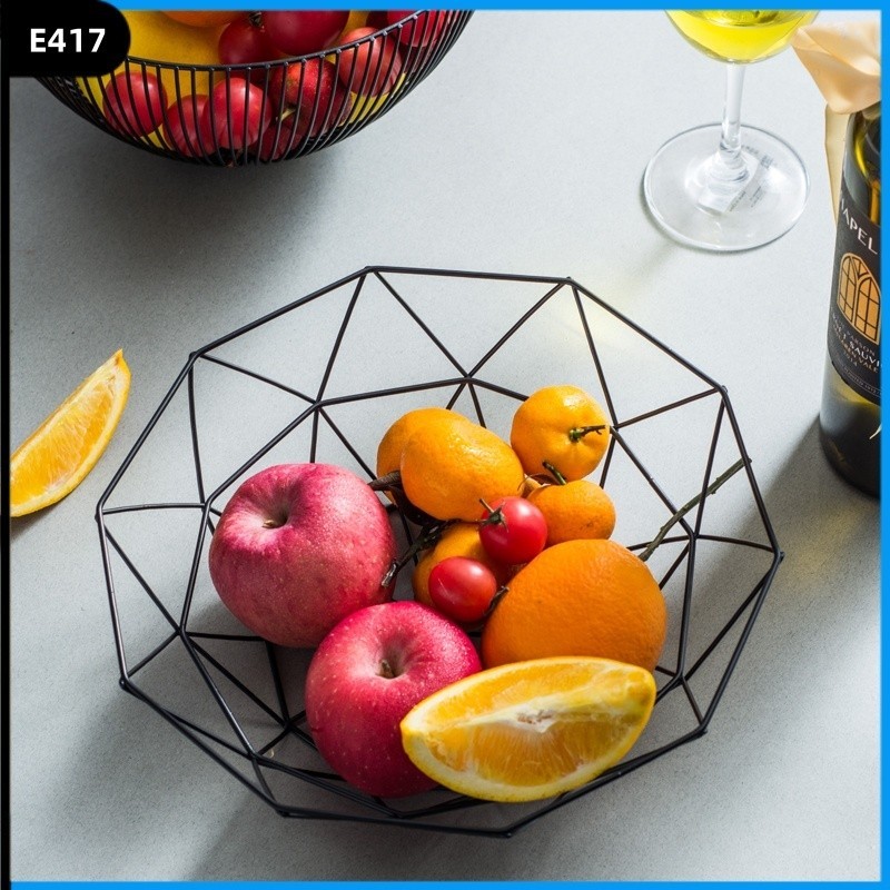 Fruteira Cesta Aramada Modelo Com Acabamento Rose Gold De Mesa 33cm Wellmix Utensilio De Cozinha Multiuso em Oferta na Shopee