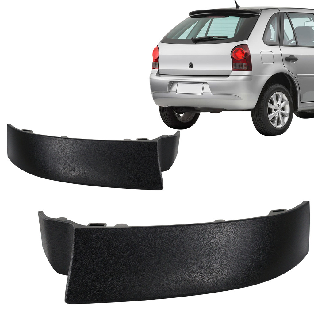 Par Moldura Lanterna Gol G4 06 07 08 09 10 11 12 13 14 Preto Texturizado