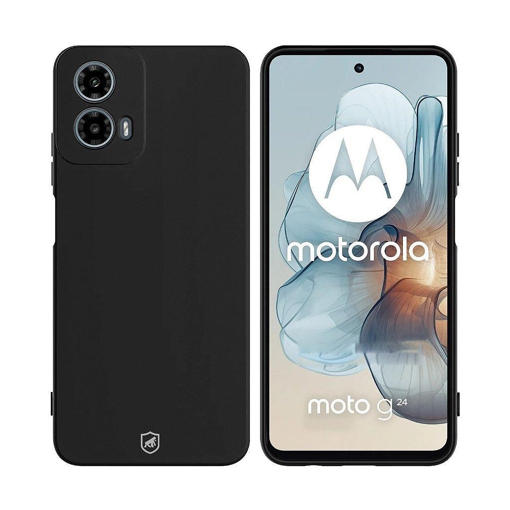 Capa Case Capinha Silicone Veloz Preta para Motorola Moto G24 com Proteção de Câmera - Gshield em Oferta na Shopee