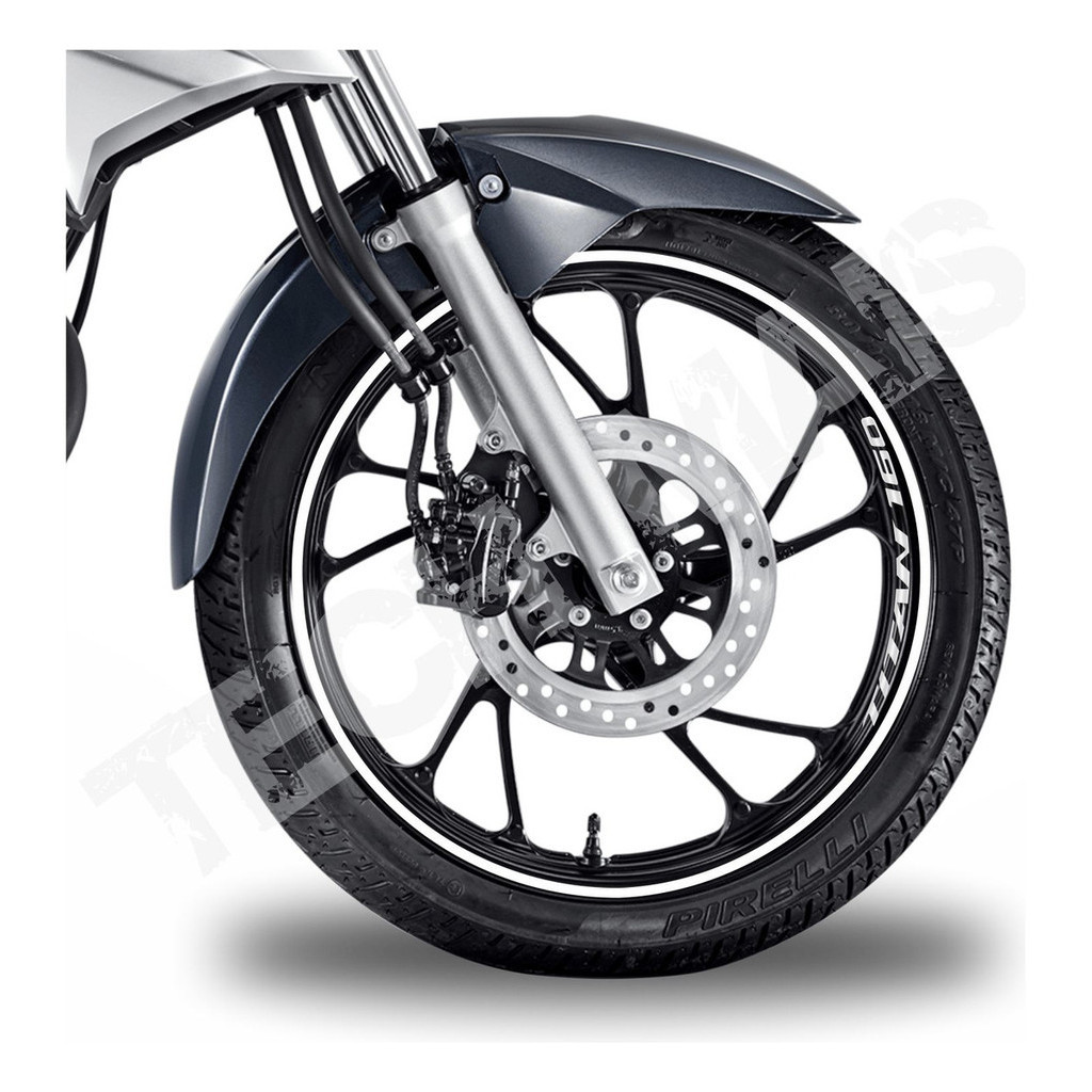 Par De Adesivos Refletivo Roda, Friso 7mm Honda Titan160