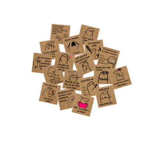 50 tags craft para drinks Flork frases divertidas 4cm x4cm em Oferta na Shopee