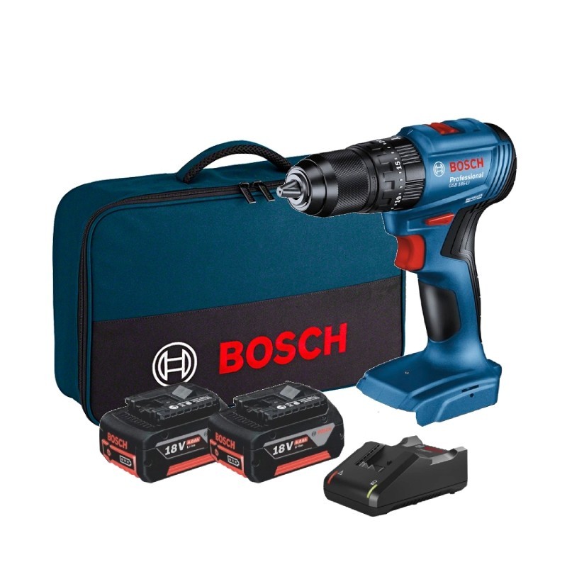 Parafusadeira/Furadeira Impacto 1/2" Bateria 18v Bosch Gsb185-Li C/ 2 Bateria 4a E Bolsa