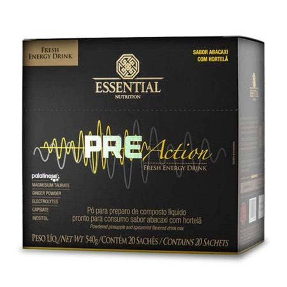 Pre-Action Energy Drink 27g (540g) 20 Unidades Essential