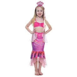 Fantasia De Carnaval Sereia Vestido Infantil De Pérola Tiara