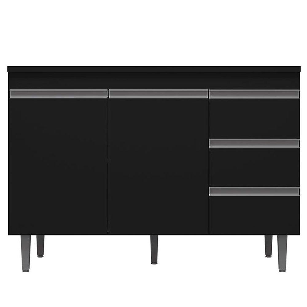 Balcão De Pia Andréia 120 Cm Preto - Ajl - Home & Living