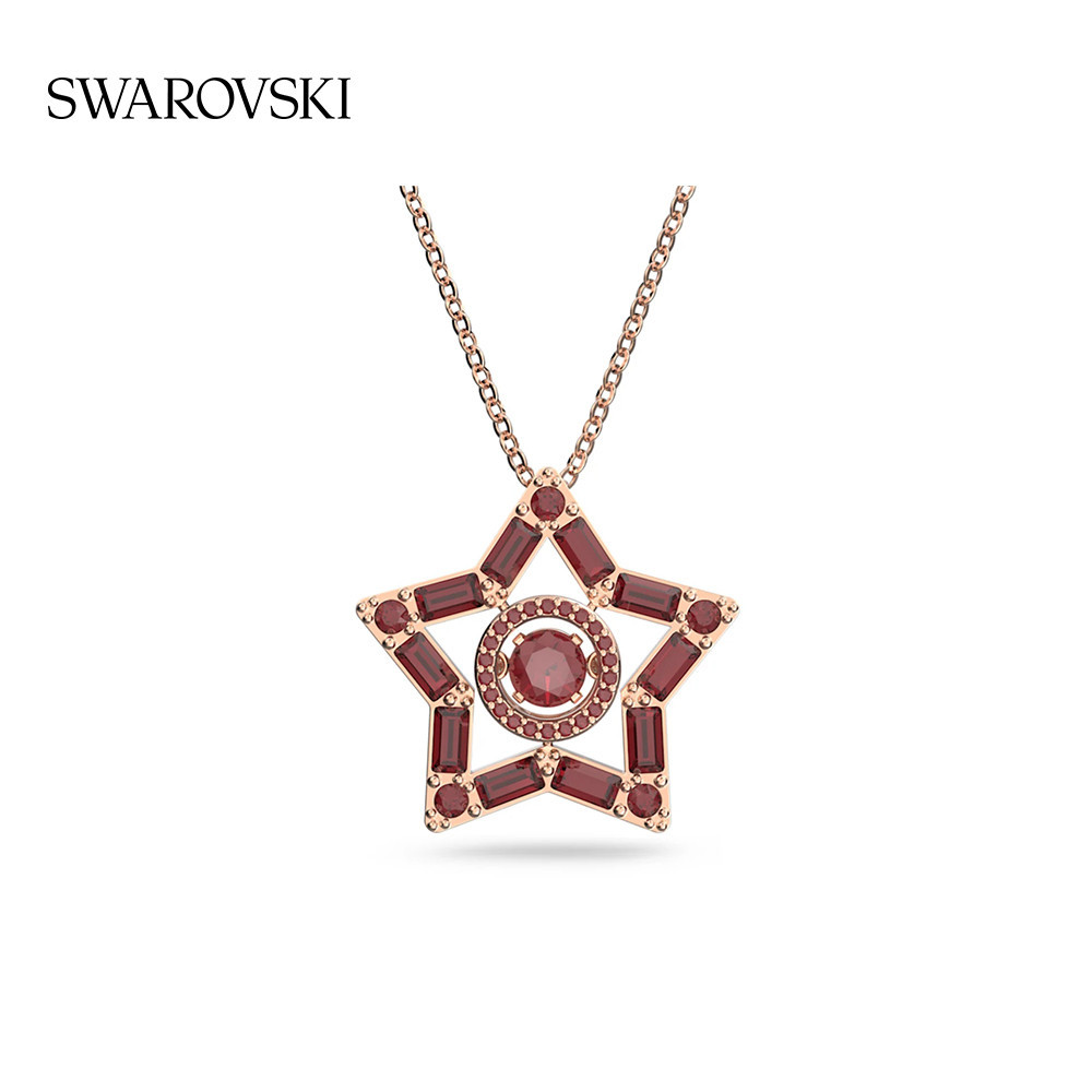 (Vem Com Caixa De Presente) Swarovski Stella Heart Lucky Star necklace Wish Sweater Chain X81 Swan series Colar Feminino