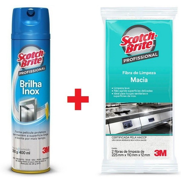 Brilha INOX Profissional + SCOTH Brite Fibra Macia 3M em Oferta na Shopee