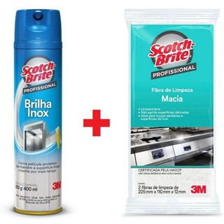 Brilha INOX Profissional + SCOTH Brite Fibra Macia 3M em Oferta na Shopee