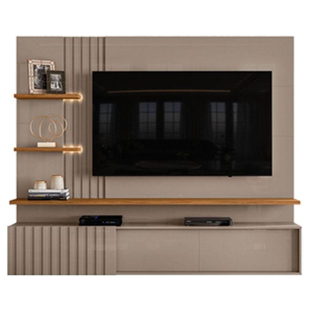 Estante Home Theater Suspenso Atena Fendi Naturale - Madetec em Oferta na Shopee