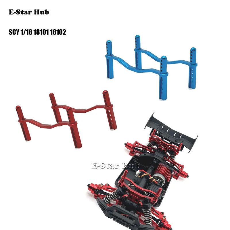Pilar Frontal e Traseiro para SCY 1/18 18101 18102 OP Acessórios Peças de Metal para Upgrade Modelo RC Carro Crawler Cam