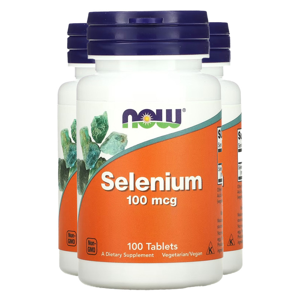 Kit 3x Selênio 100mcg Now Foods Selenium 100 Talets /Made in Usa em Oferta na Shopee