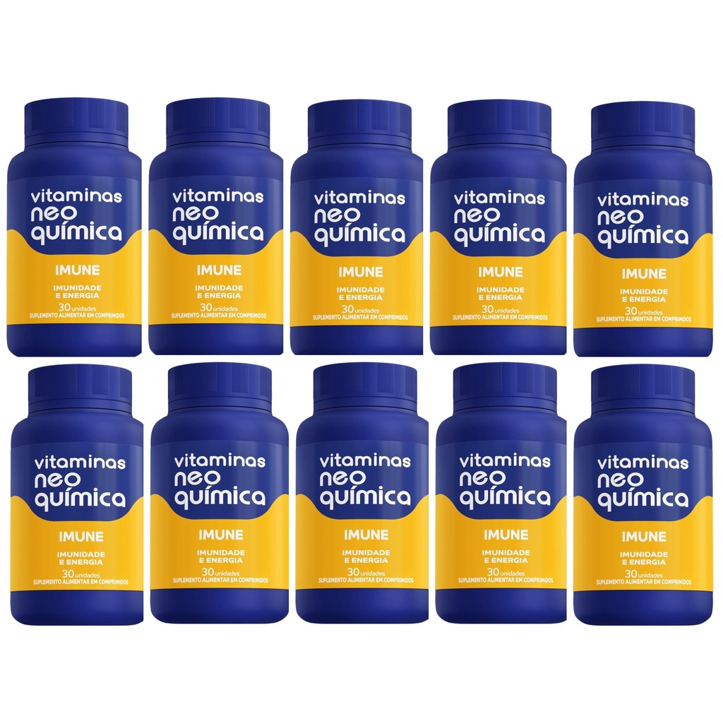 Kit 10 Vitaminas Imunidade e Energia 30 Cpr – Neo Química