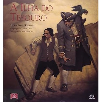 Livro A ilha do tesouro, autor Claire Ubac, Robert Louis Stevenson, Editora Ática