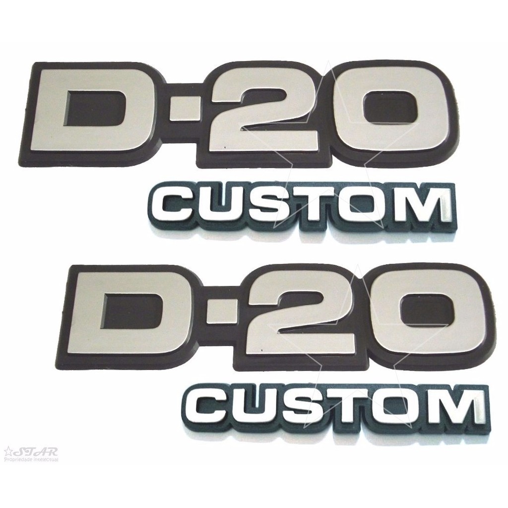Emblemas D20 Custom - 1993 À 1997 - Modelo Original