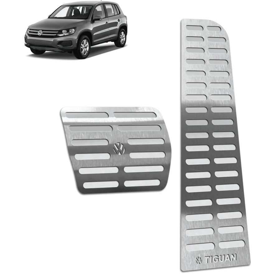 Pedaleira Tiguan 09/17 Automático Aço Inox - Não fura o pedal