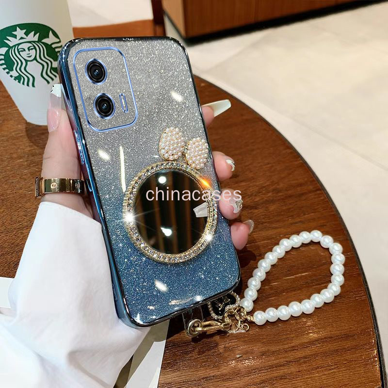 Revestimento Luxuoso Com Glitter Motorola Moto G73 G22 G24 E14 G20 G30 G10 G31 G32 G9 G10 POWER . Capa De Telefone Trans