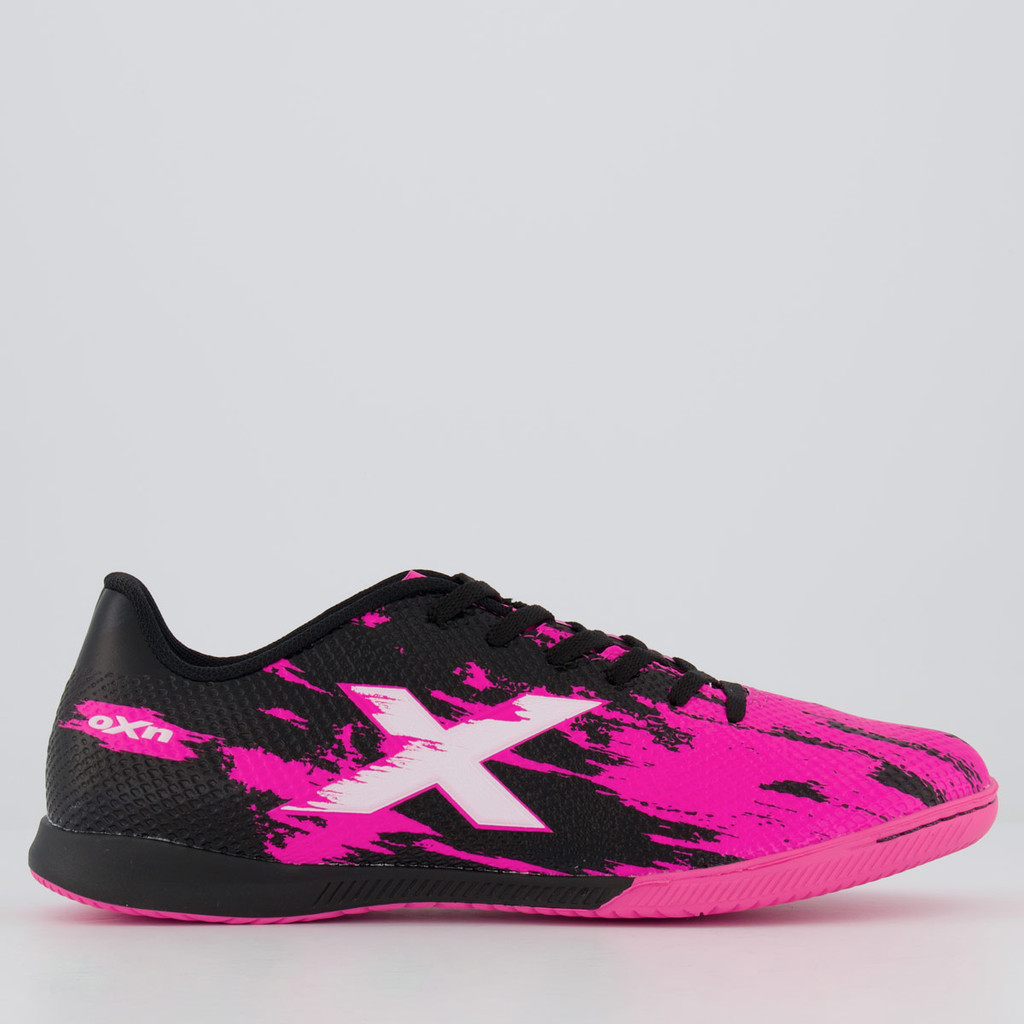 Chuteira Oxn Fusion Grip 3 Futsal Preta e Rosa - Sports & Outdoors