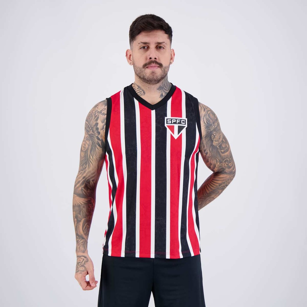Regata São Paulo Ventre Vermelha em Oferta na Shopee