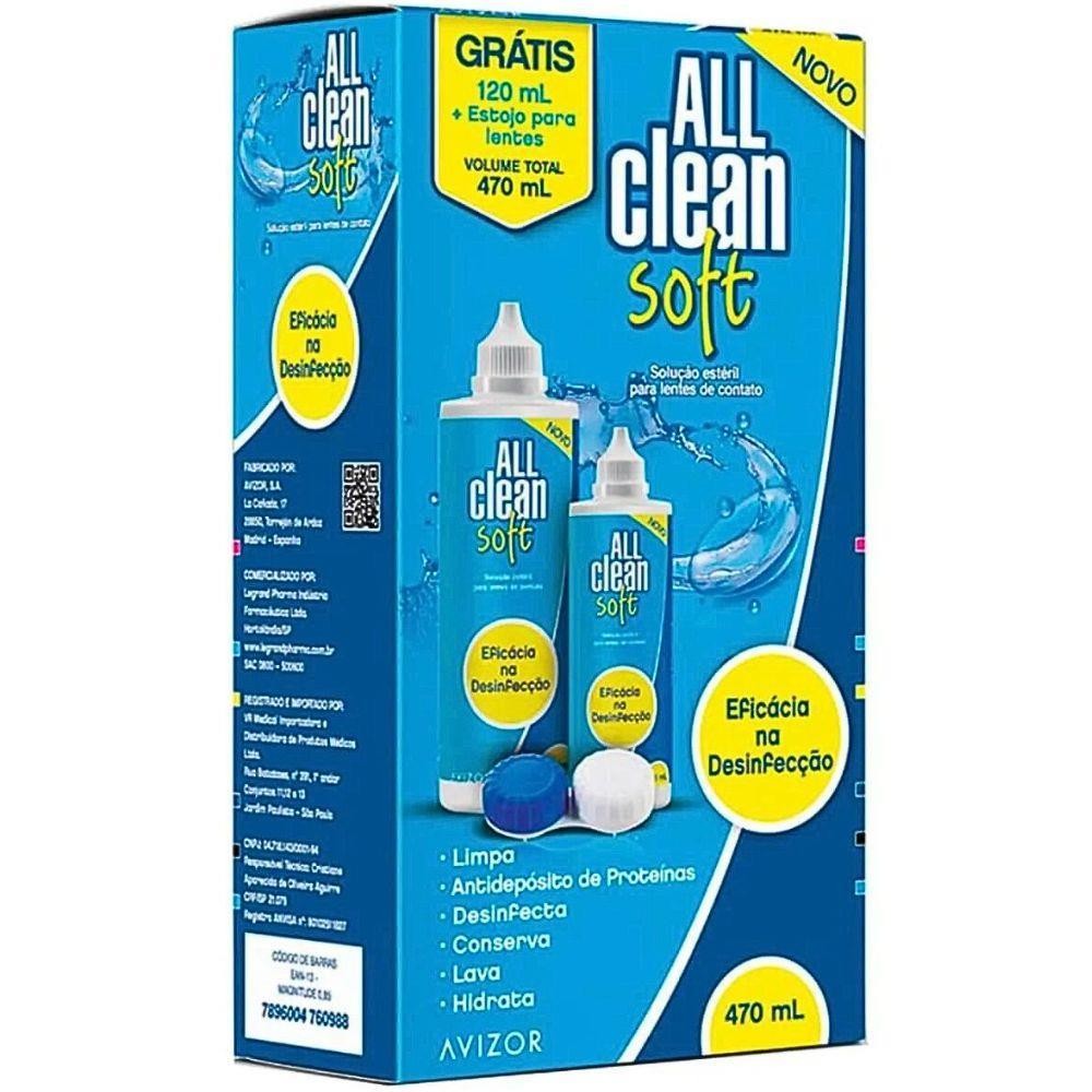 ALL CLEAN SOFT 6 EM 1 SOLUÇÃO PARA LENTES COM 470ML - Health