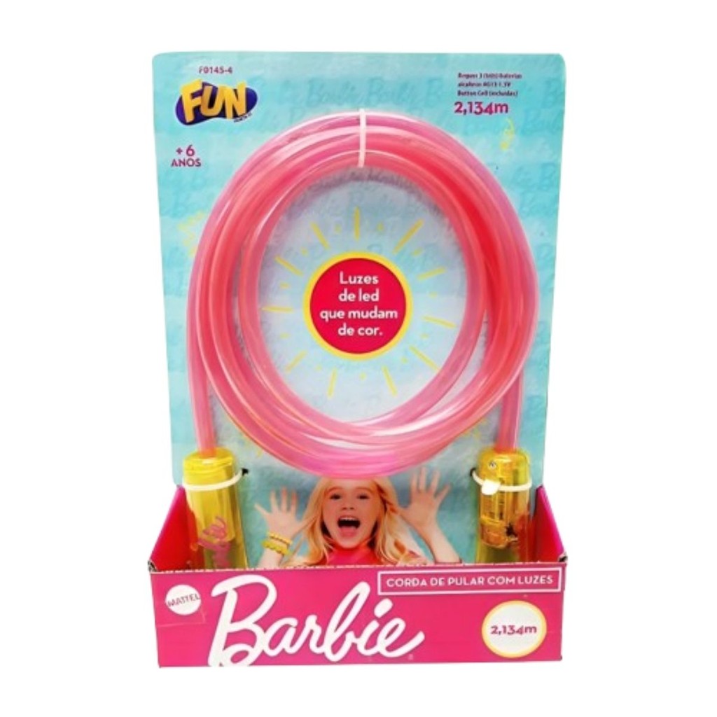 Brinquedo infantil de pular corda com luzes da Barbie F0145-4 - Fun - Mom & Baby