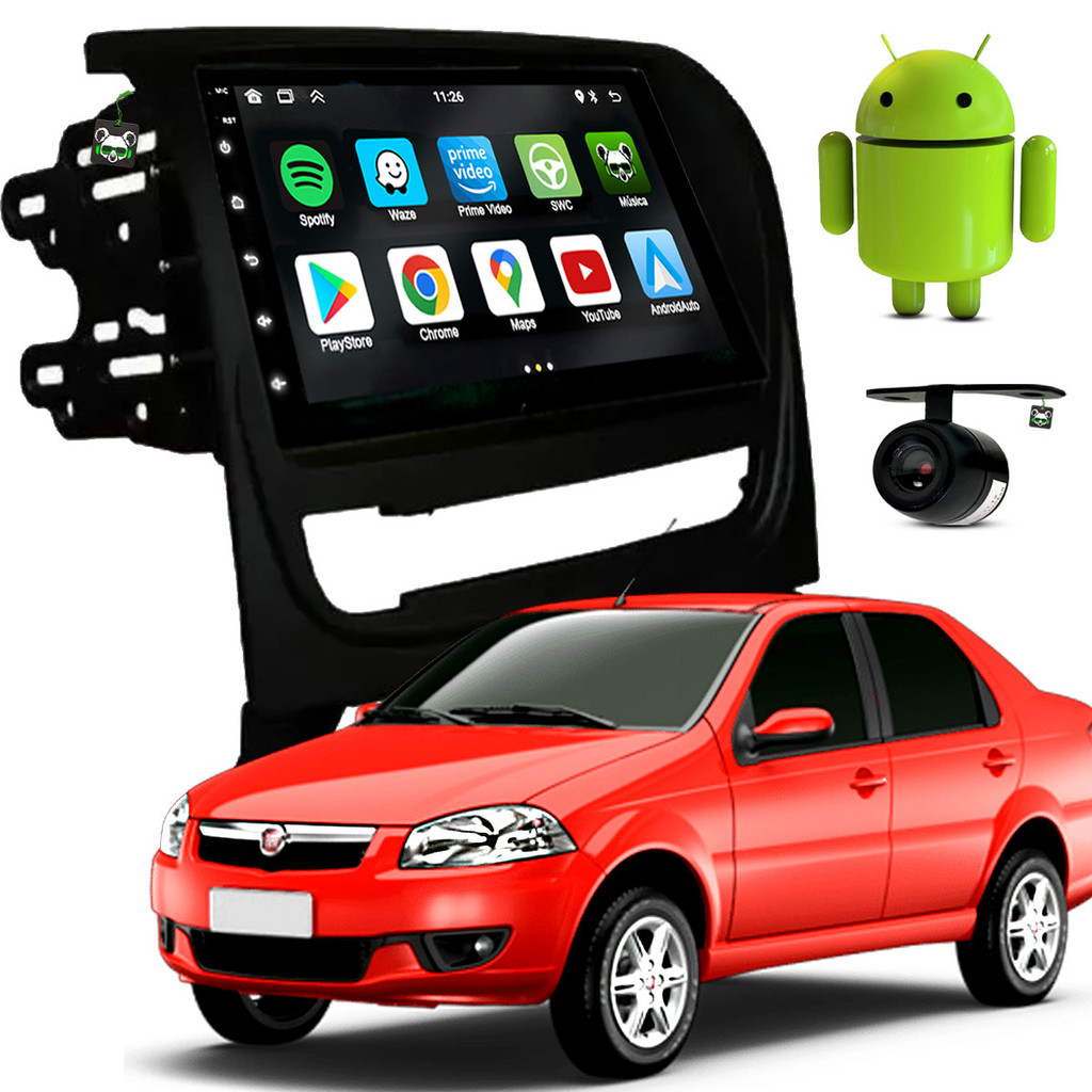 Kit Central Multimidia Android 7 Polegadas Siena 2013 2014 2015 2016 - Spare Parts and Accessories for Vehicles